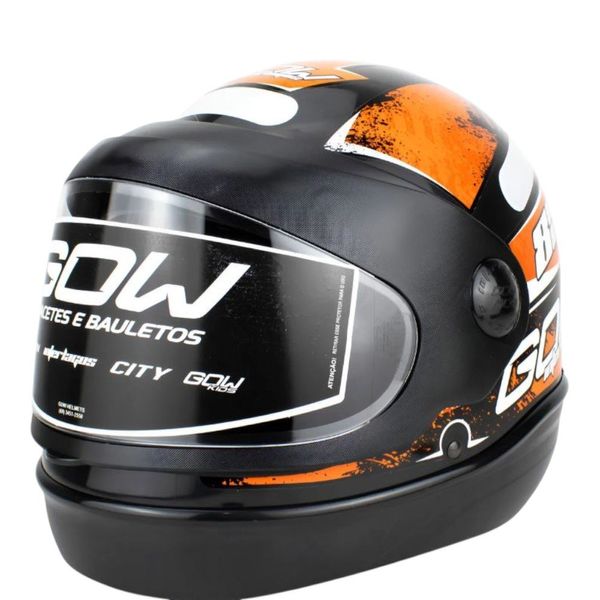 Capacete GOW Interlagos Preto E Laranja 56 (MP)