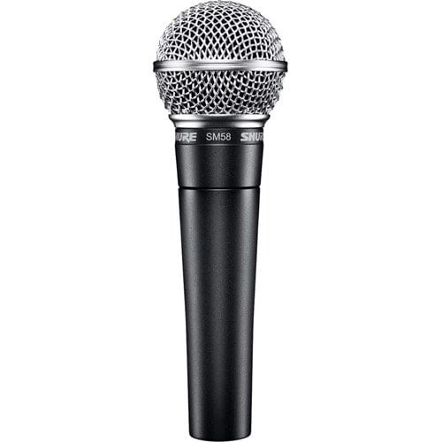 Microfone Vocal Dinâmico Profissional XLR Shure Preto SM58-LC A-BI