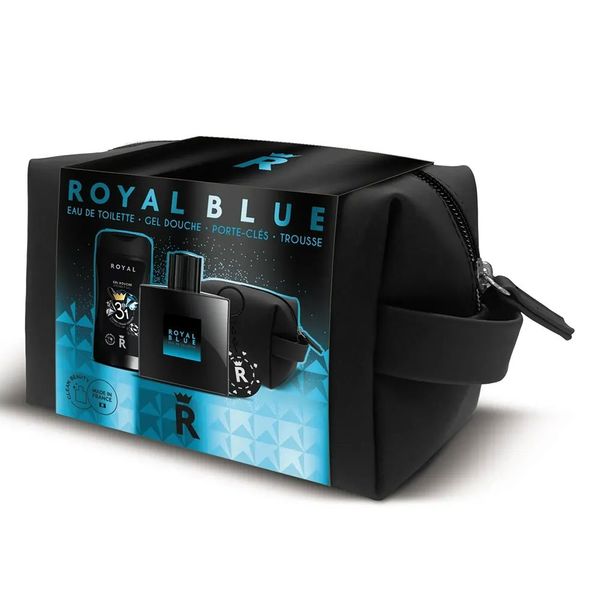 Kit Royal Opera Corania Royal Blue Perfume 100ml + Gel Banho 250ml Com Necessaire (MP)