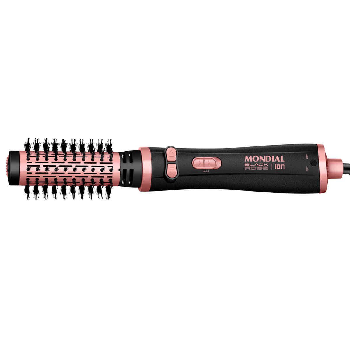 Escova Secadora Mondial Preto e Rosê ERB-01