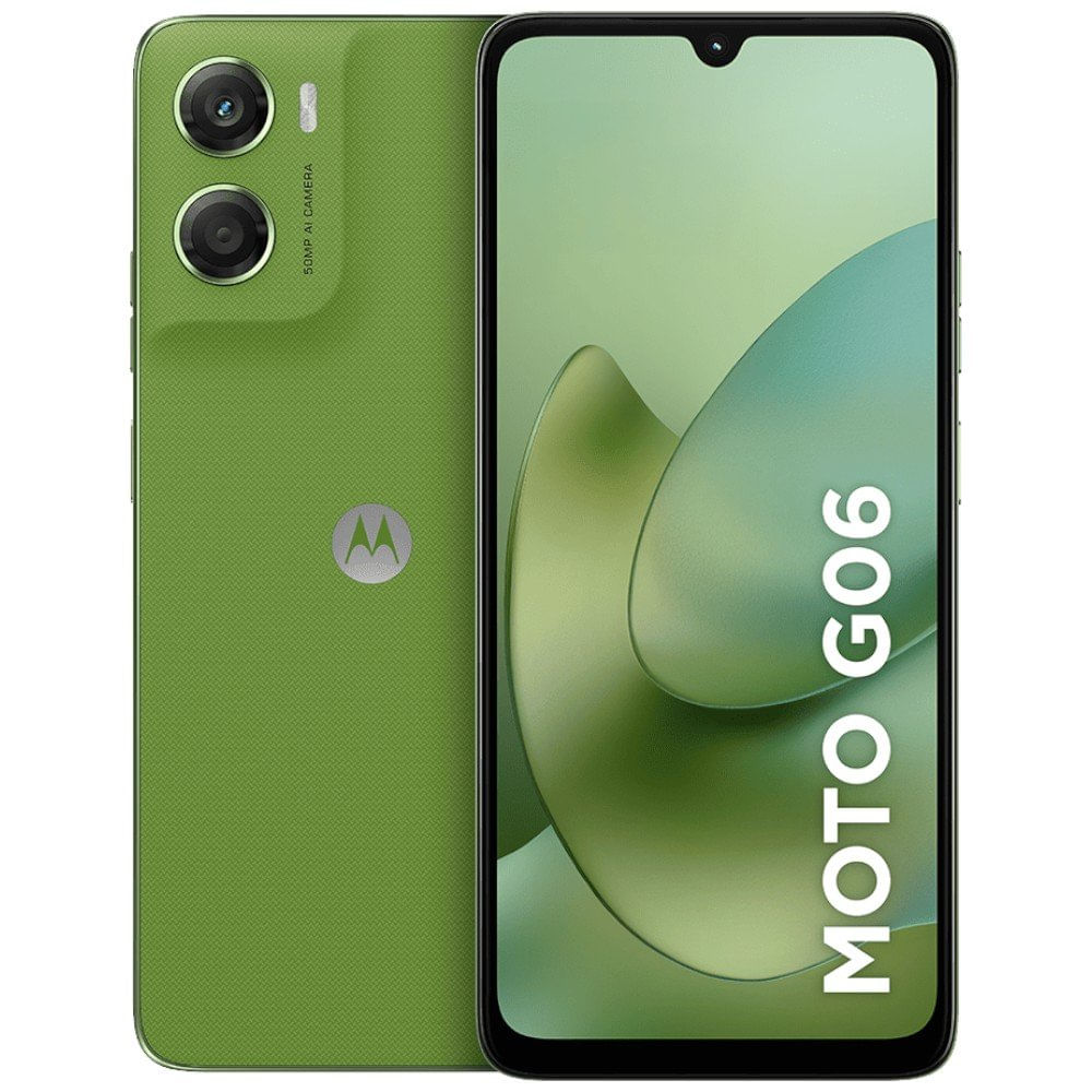 Smartphone Motorola G06 Verde 256GB Tela 6.9" Câmera 50MP 4GB RAM