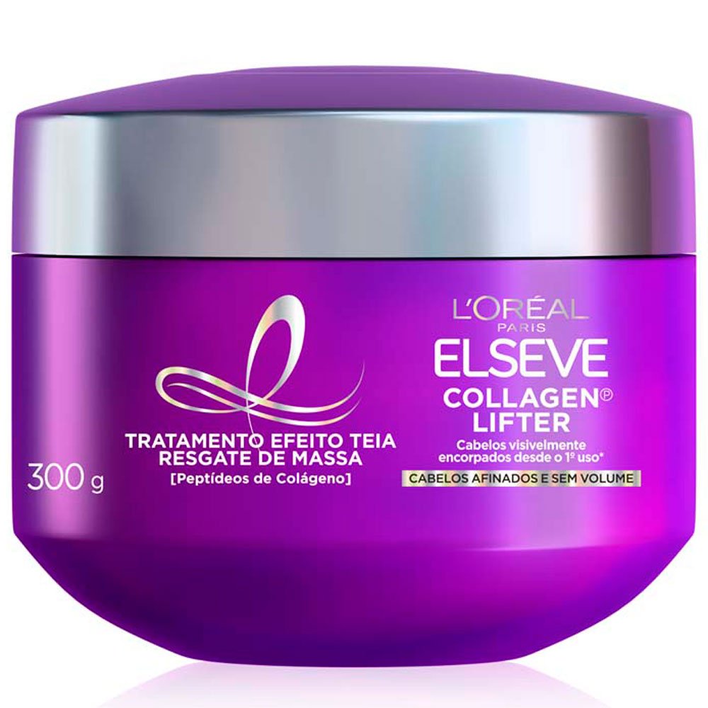Máscara de Tratamento L'Oréal Paris Elseve Collagen Lifter Efeito Teia Resgate de Massa 300g