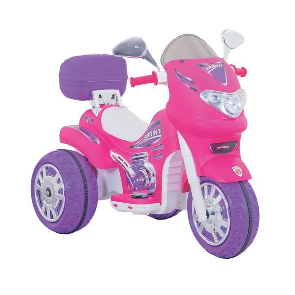 Mini Moto Elétrica Infantil Biemme Power 12V Rosa 678 (MP)