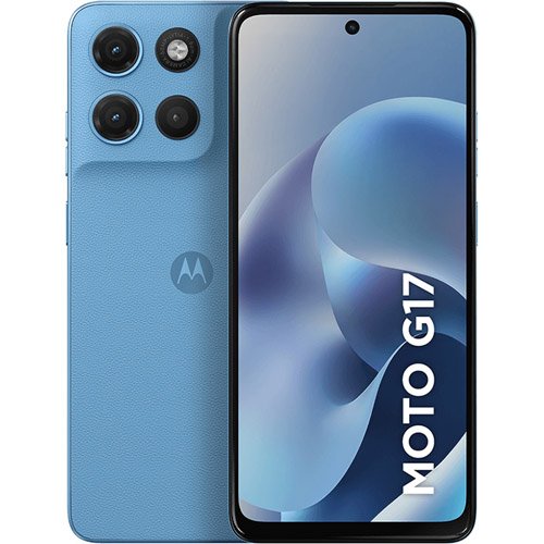 Smartphone Motorola G17 128GB Azul Tela 6.7" Câmera 50MP 4GB RAM