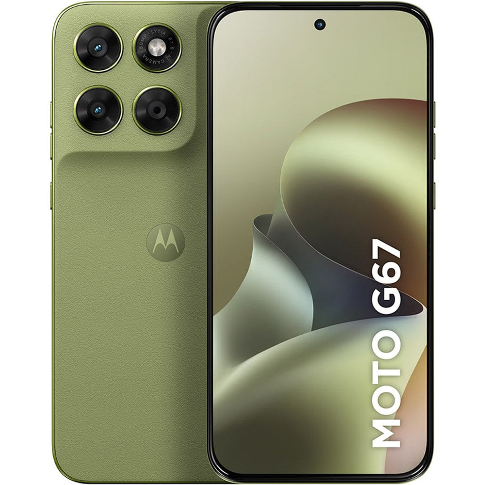 Smartphone Motorola G67 5G 4GB RAM 256GB Câmera YT1A 600 50MP Verde