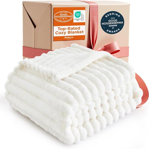 Manta Bedsure Gentlesoft 127X1278CM Branco A-BI