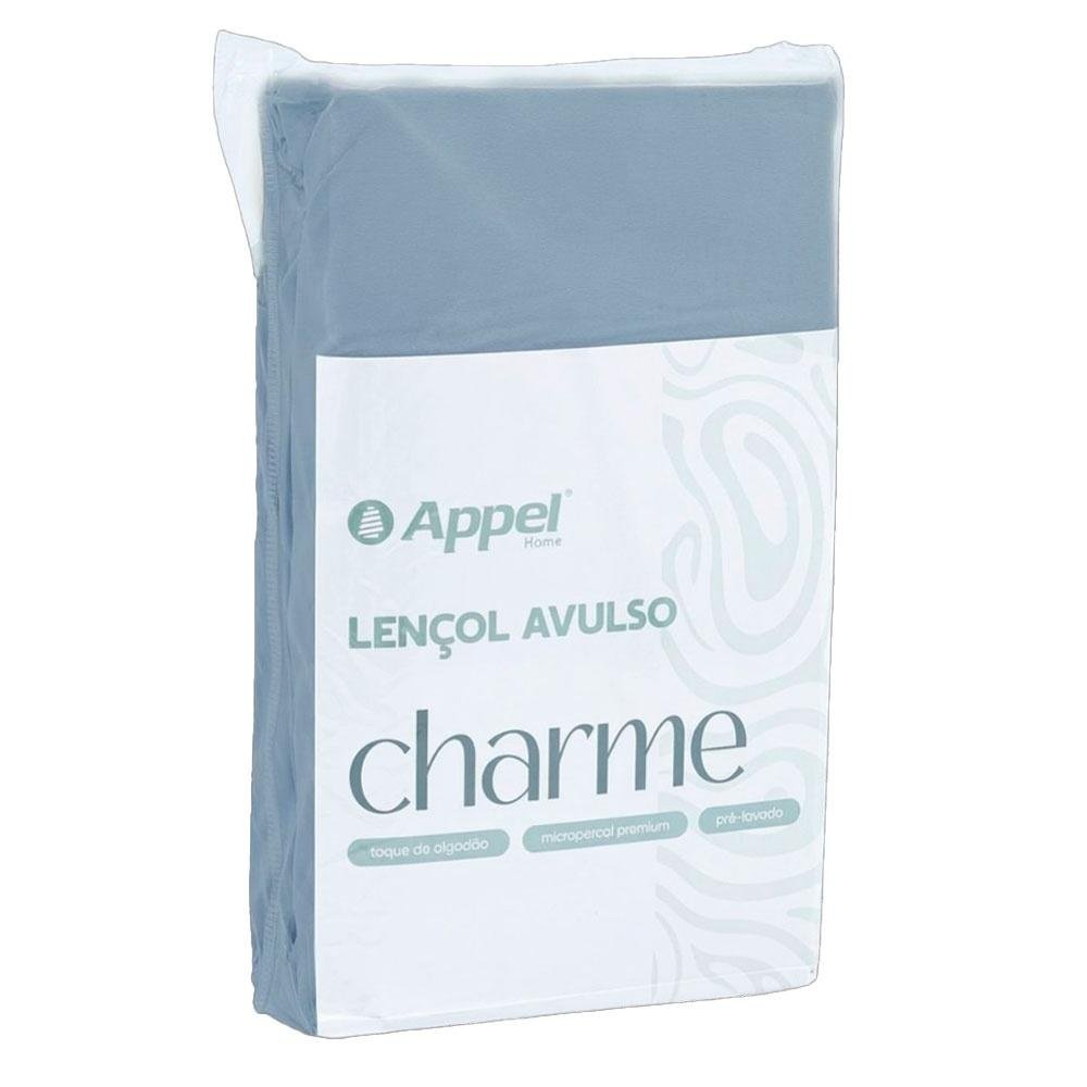 Lençol Com Elástico Casal Appel Charme Azul Soft (MP)
