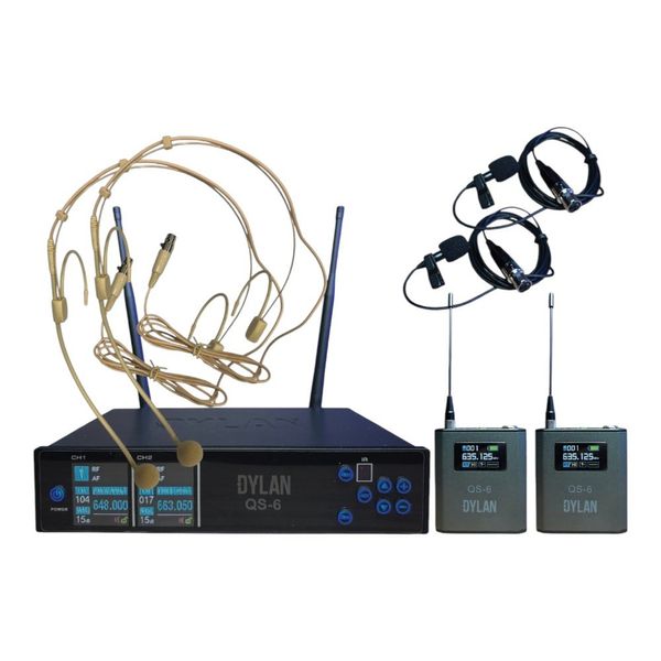 Microfone Sem Fio Dylan UHF QS-6 (MP)
