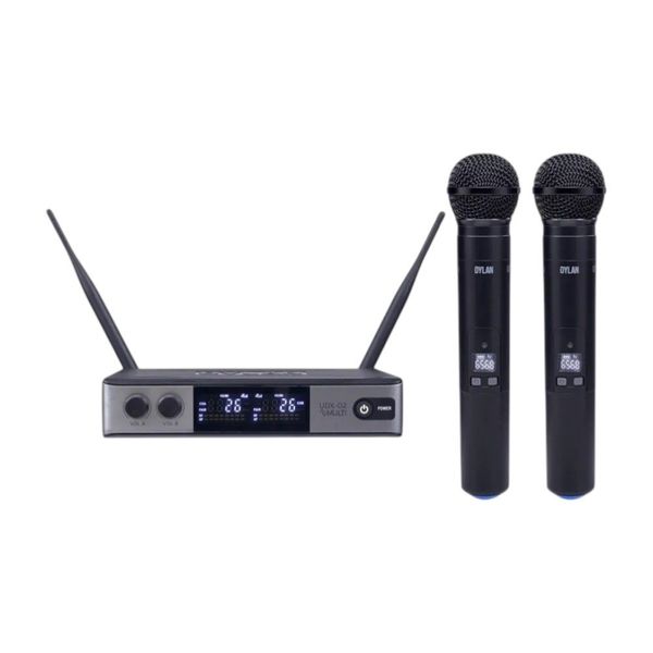 Microfone Sem Fio Dylan Com 2 Bastão UHF UDX-02 Multi (MP)