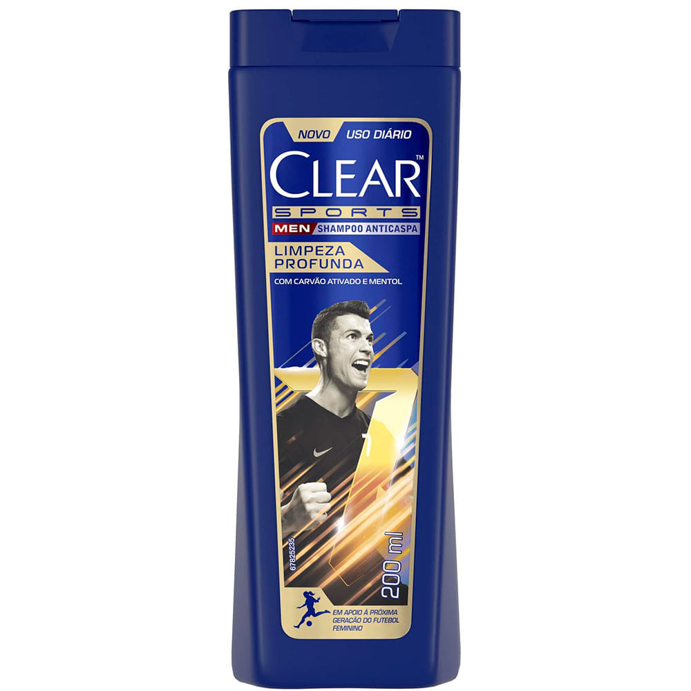Shampoo Anticaspa Clear Men Sports Limpeza Profunda 200ml