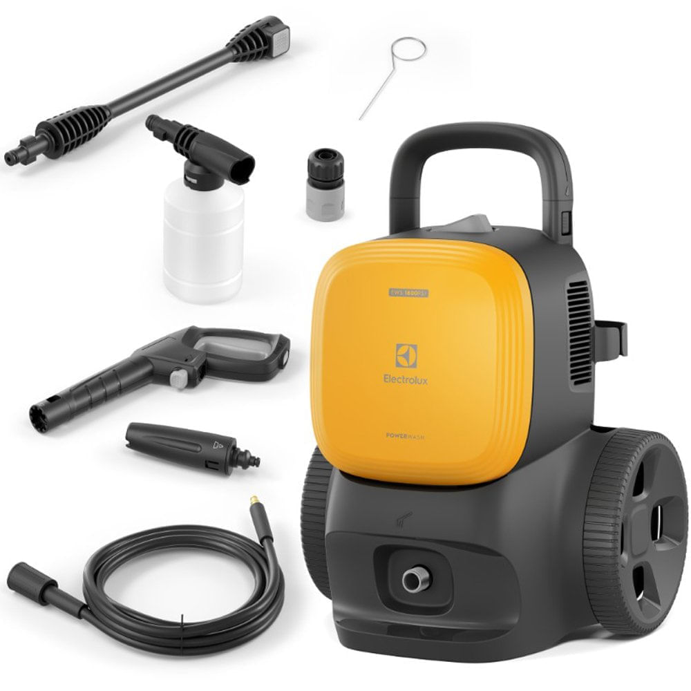 Lavadora de Alta Pressão Electrolux 1800PSI 1400W PowerWash Aplicador Detergente EWS1800