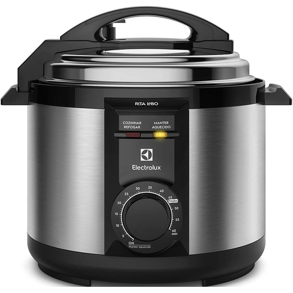 Panela de Pressão Elétrica Electrolux 5L Cor Inox Efficient por Rita Lobo PCE20 - 127V