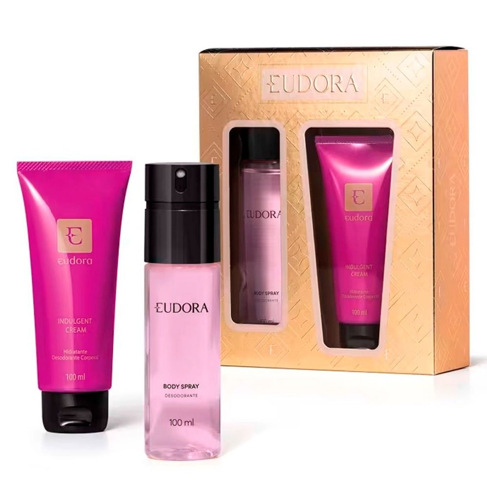 Kit Eudora Body Spray 100ml + Hidratante Desodorante Corporal Indulgente 100ml