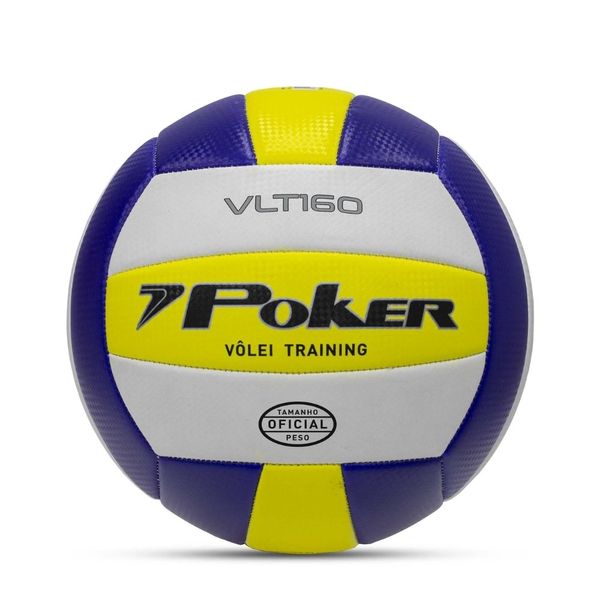 Bola De Vôlei Poker Training VLT 160 Azul E Amarelo (MP)