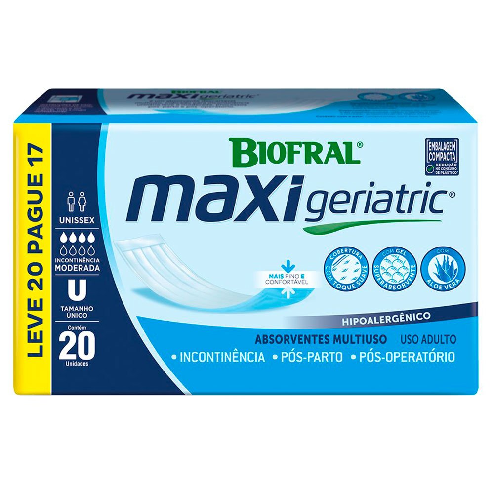 Absorvente Biofral Maxi Geriatric Unissex 20 Unidades