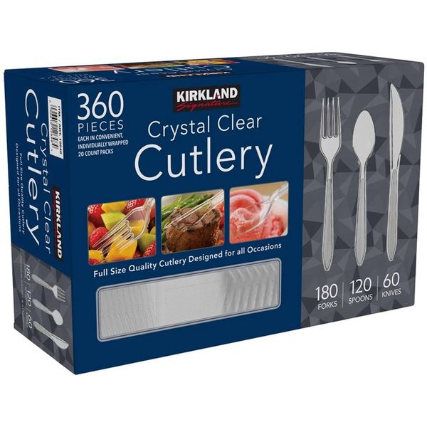 Kit de 360 Talheres Kirkland de Plástico C-BI