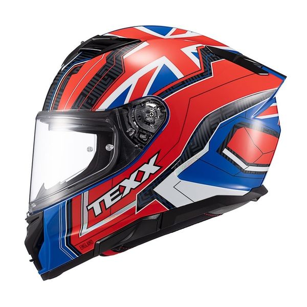 Capacete Texx Kaiman Flag Inglaterra Azul E Branco 64 (MP)