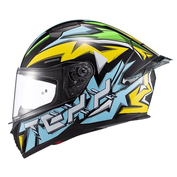 Capacete Texx Raptor Genesis Azul E Branco 58 (MP)