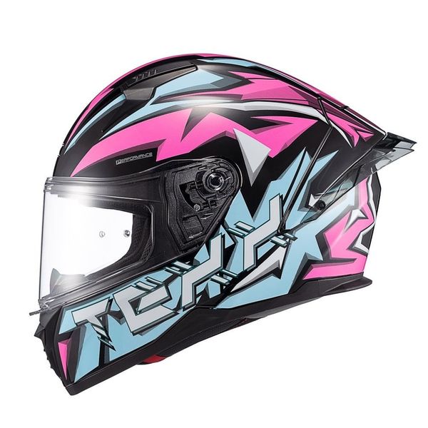 Capacete Texx Raptor Genesis Rosa E Branco 58 (MP)