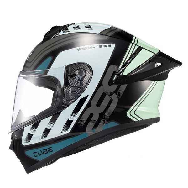 Capacete Texx Spihe Cube Azul E Verde 60 (MP)