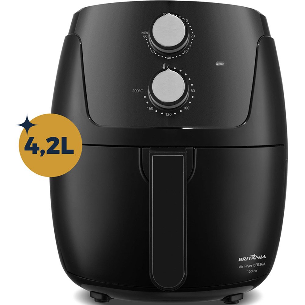 Fritadeira Air Fryer Britânia 4,2 Litros Silverstone BFR36A Preto