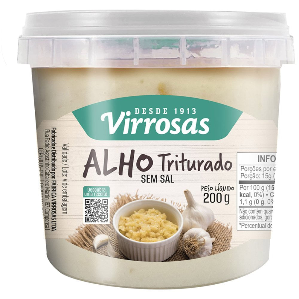 Alho Triturado Virrosas Pote 200g