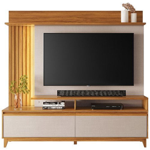 Painel Home Para TV Até 60" Notável Freijó E Off White NT1400