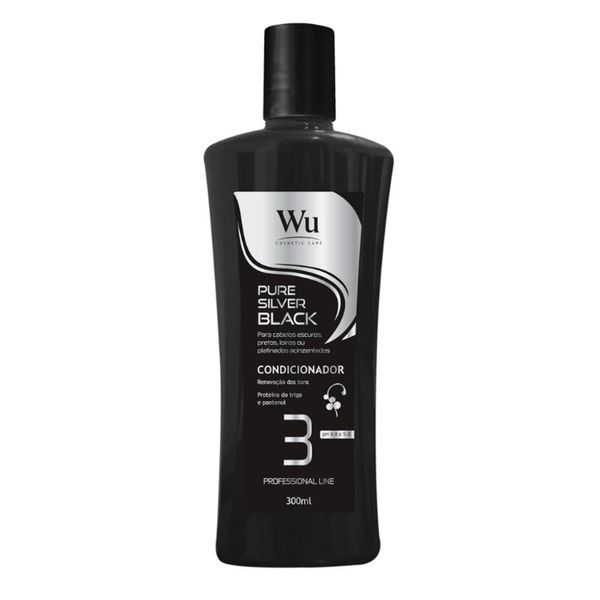 Condicionador Matizador Profissional Wu Pure Silver Black 300ml (MP)