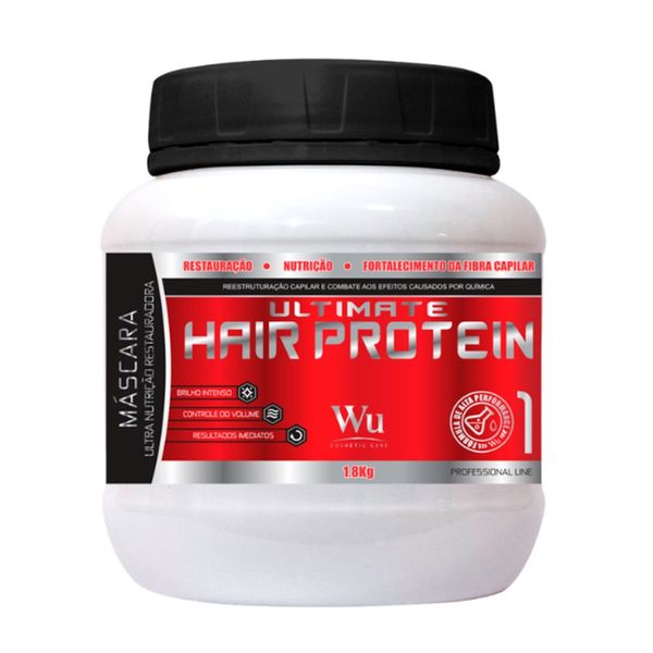 Mascara De Tratamento Professional Wu Ultimate Hair Protein 1,8kg (MP)