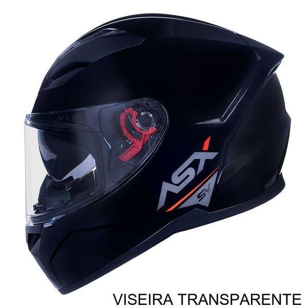 Capacete ASX City SV Solid Brilho Preto E Grafite 62 (MP)
