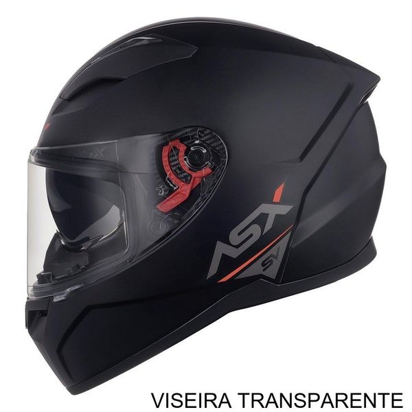 Capacete ASX City SV Solid Fosco Preto E Grafite 64 (MP)