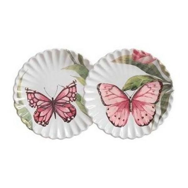 Jogo De Pratos Para Sobremesa 6 Peças Scalla Butterfly 20cm (MP)