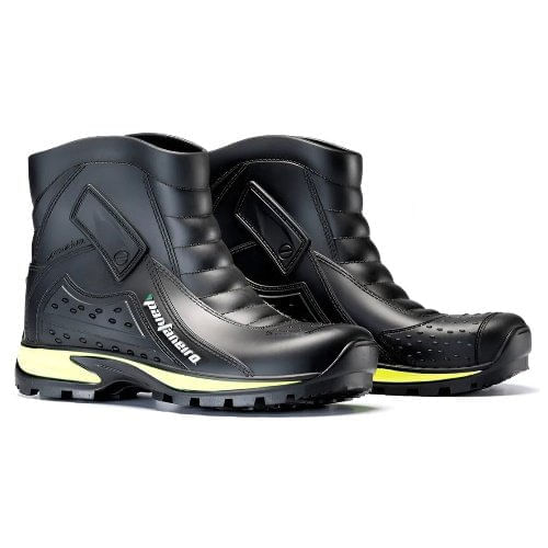 Bota De Chuva Impermeável N°41/42 Pantaneiro Cano Curto Preto E Amarelo (MP)