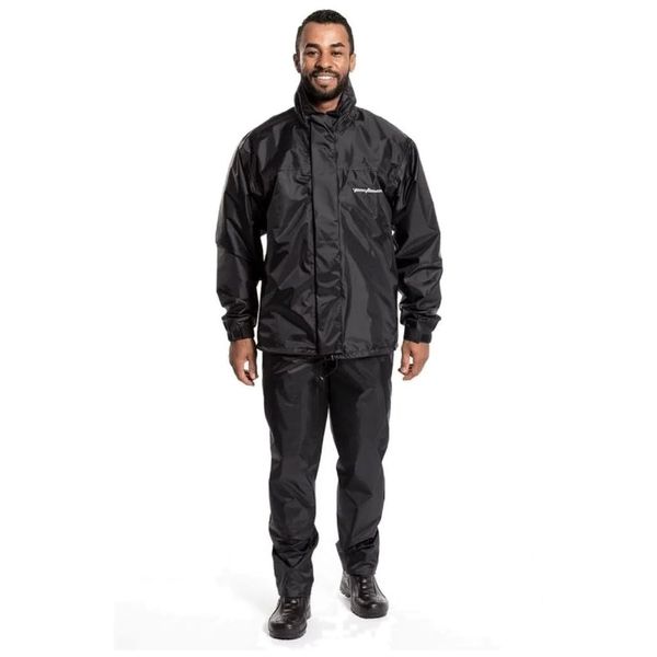 Capa De Chuva Nylon Luxo Com Forro E Gola Pantaneiro EX Preto (MP)