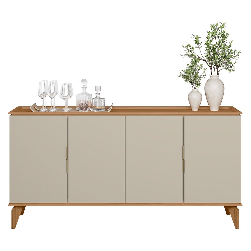 Buffet Linea 4 Portas Évora Jequetiba com Off White