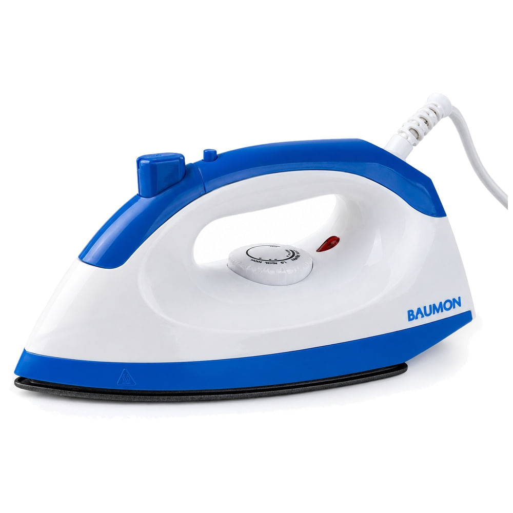 Ferro de Passar Roupa a Seco Baumon 1000W 127V Azul LM-209A