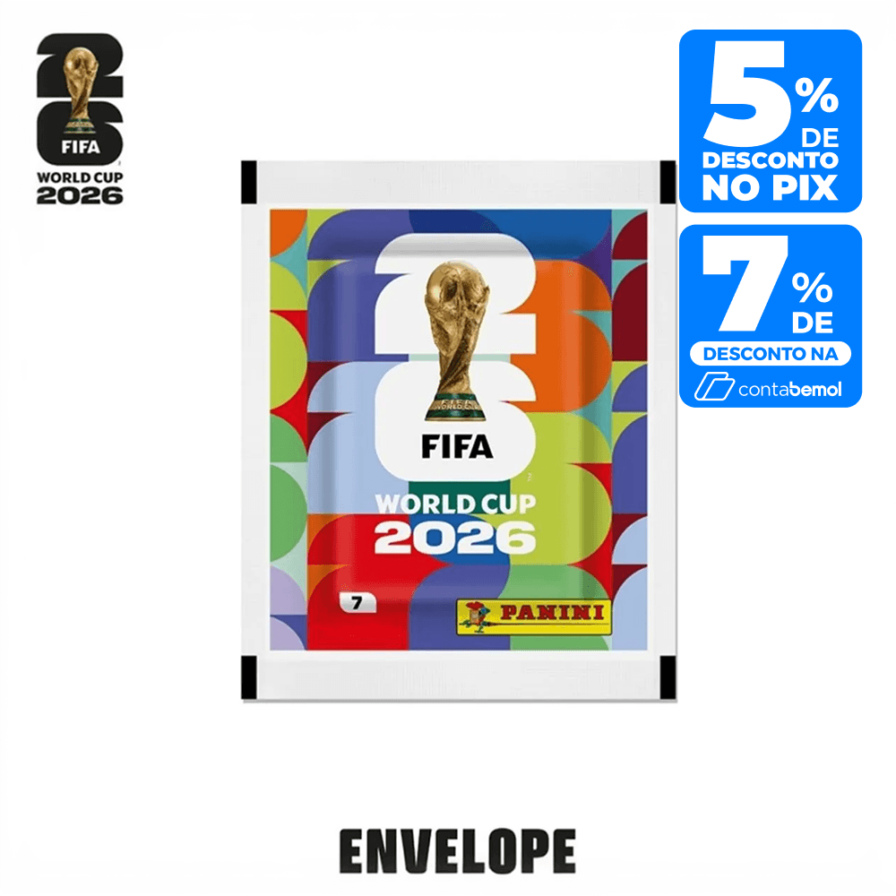 Envelope de Figurinhas Copa do Mundo 2026 Panini 7 Unidades