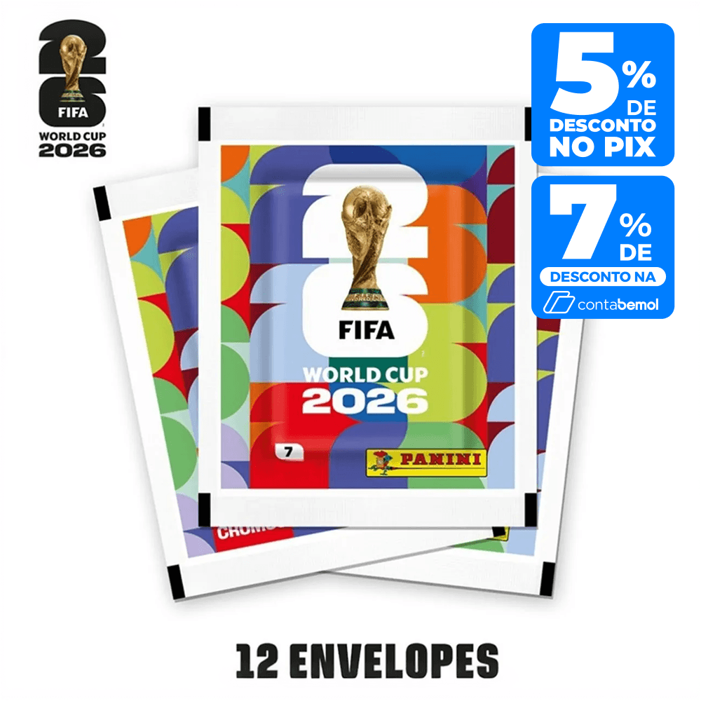 Blister com 12 Envelopes de Figurinhas Copa do Mundo 2026 Panini 84 Figurinhas