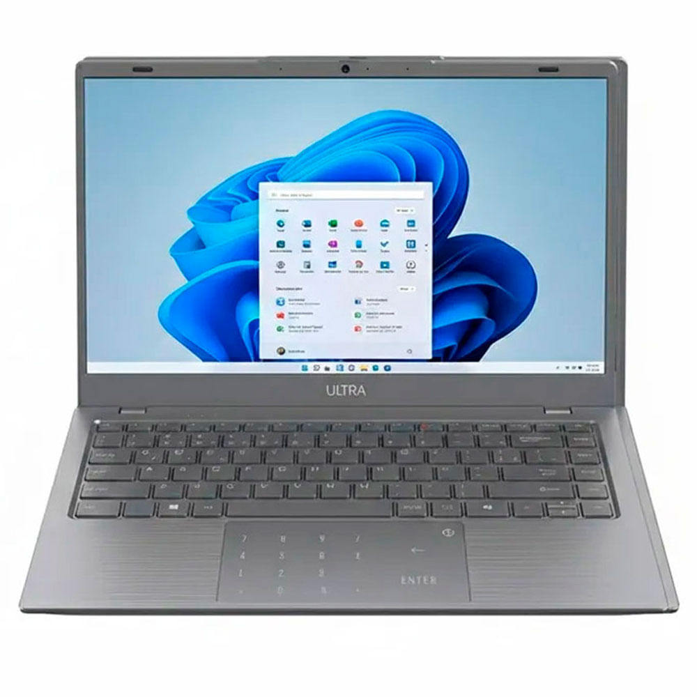 Notebook Ultra Penitium Gold 6500Y 128GB 4GB RAM Tela HD 14" Windows 11 Cinza