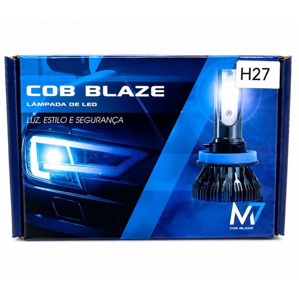 Kit Lâmpadas LED JR8 COB Blaze H27 6000K LCBM7H27W (MP)