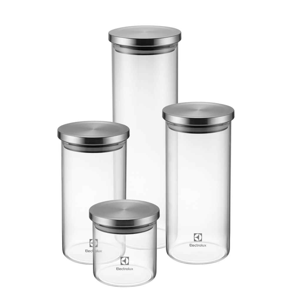 Jogo de Potes Herméticos 4 Peças Electrolux Inox 41042357