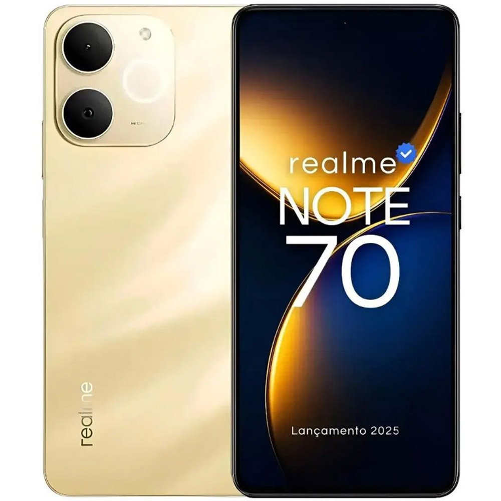 Smartphone Realme Note 70 256GB 4GB Beach Gold Branco RMX5313 AT-BI