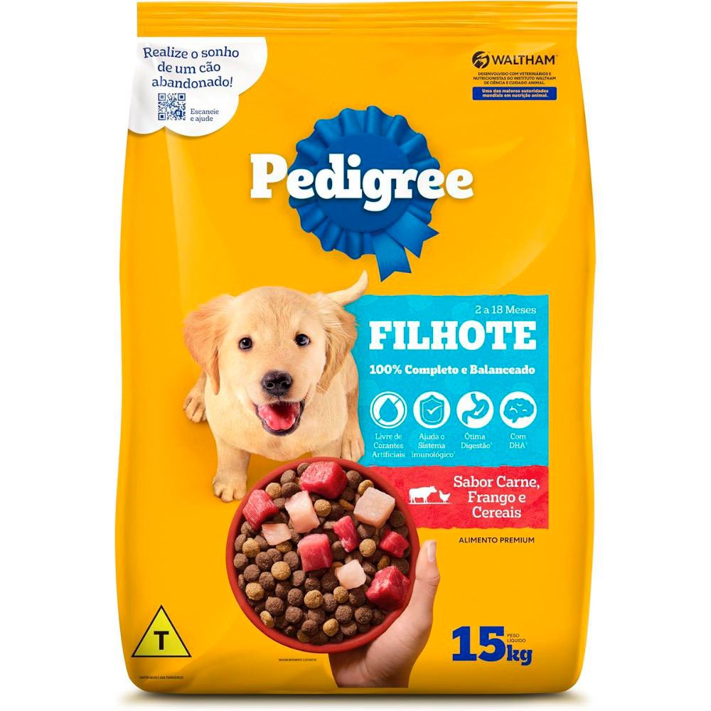 Ração Pedigree Filhote Raças Médias E Grandes 15kg (MP)