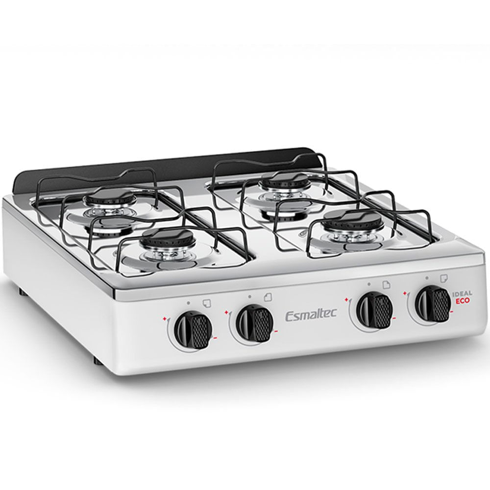 Fogão 4 Bocas Esmaltec De Mesa Ideal Eco F4MFB Branco