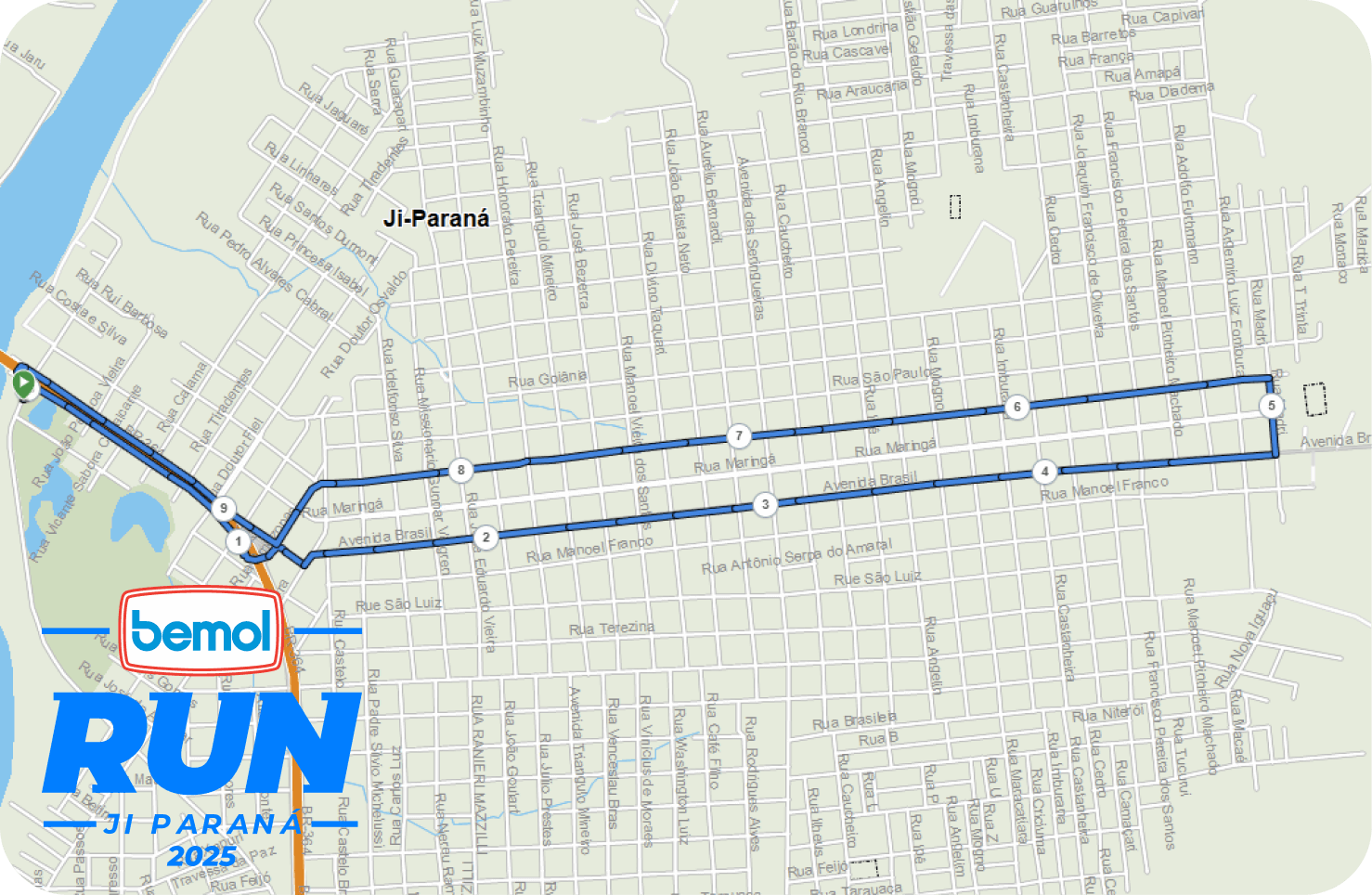Percurso Ji-Paraná - 10KM