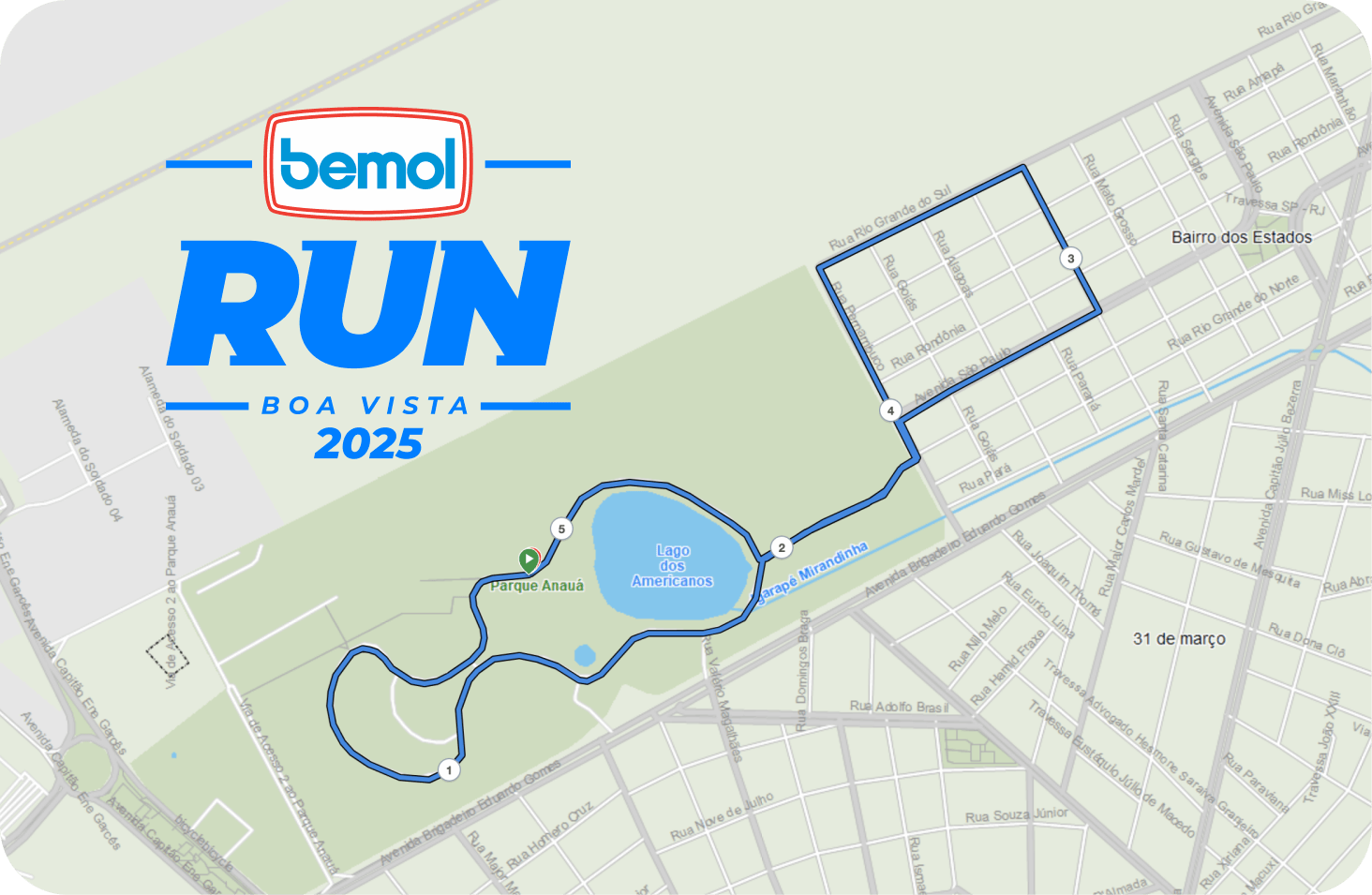 Percurso Boa Vista - 5KM